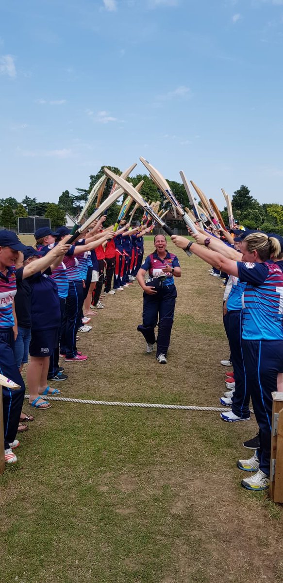 A fitting tribute to Head Coach, Development Officer and Cornerstone of RAF women’s cricket as she left the field for the final time. ⁦<a href="/rafcricket/">Royal Air Force Cricket</a>⁩ ⁦<a href="/RAFLadiesCC/">RAF Women's Cricket</a>⁩ ⁦@RafcaSquad⁩ ⁦<a href="/RNCricket/">Royal Navy Cricket</a>⁩ ⁦<a href="/LadiesCricket/">Army Ladies Cricket</a>⁩ ⁦<a href="/Fujitsu_Defence/">Fujitsu Defence</a>⁩