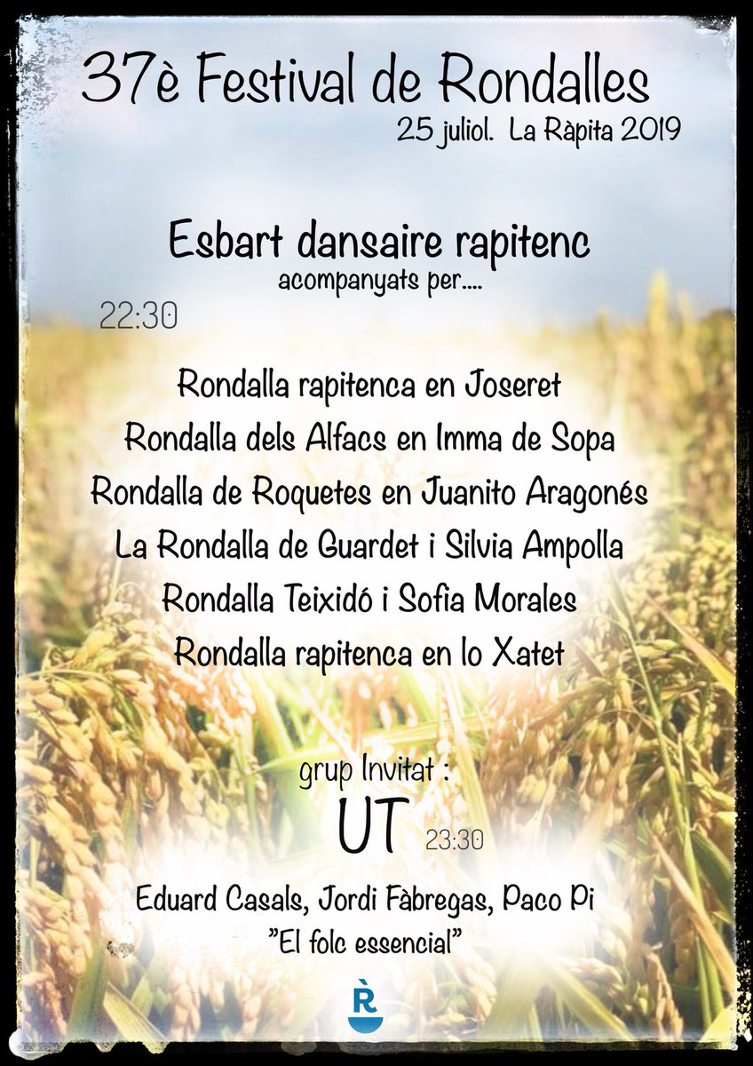 RafaBaila's tweet photo. Avui 37 anys de festival de rondalla. https://t.co/pvVdS8by13
