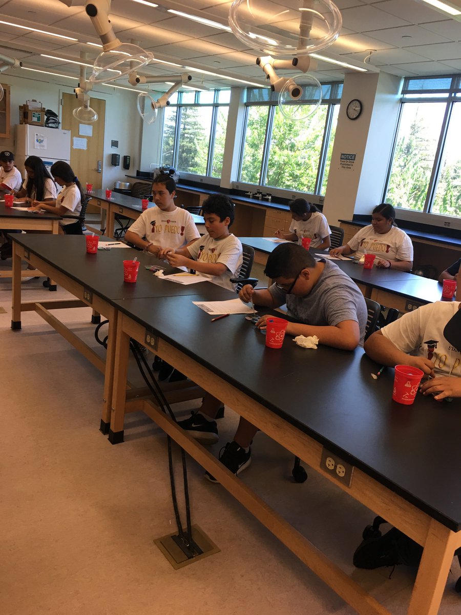 ScienceInOurCo1's tweet photo. Students from the Yo Puedo Conference learn about #STEM careers and did pH Lab with the STEM Ambassadors. #StanState #Stanservicelearning #StanSTEMAmbassadors https://t.co/nYdBd14gL4