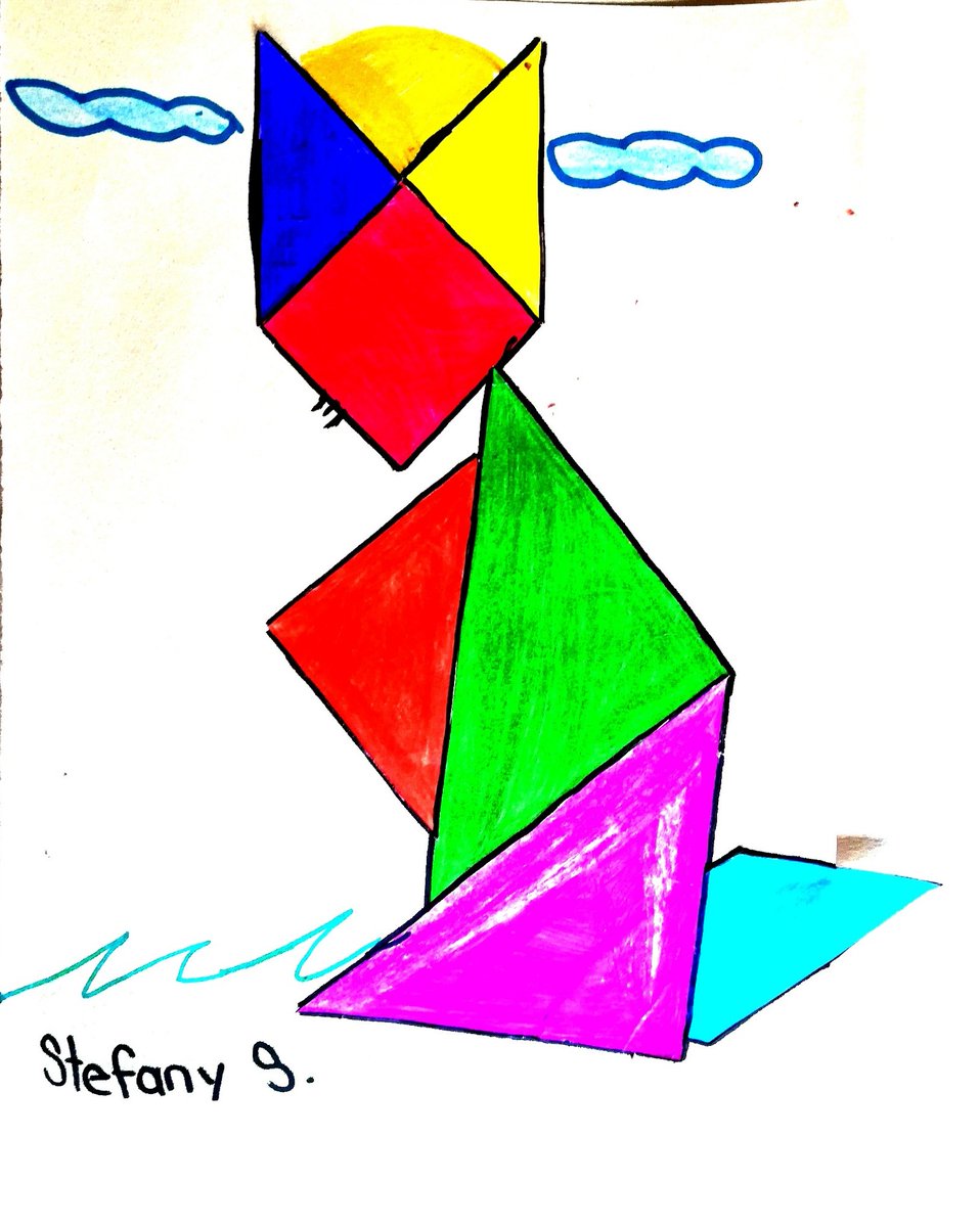 lynnhu2's tweet image. Kudos to my summer students, who learn geometric terms through tangram &amp;amp; then transform the shapes into art!  Great job!!