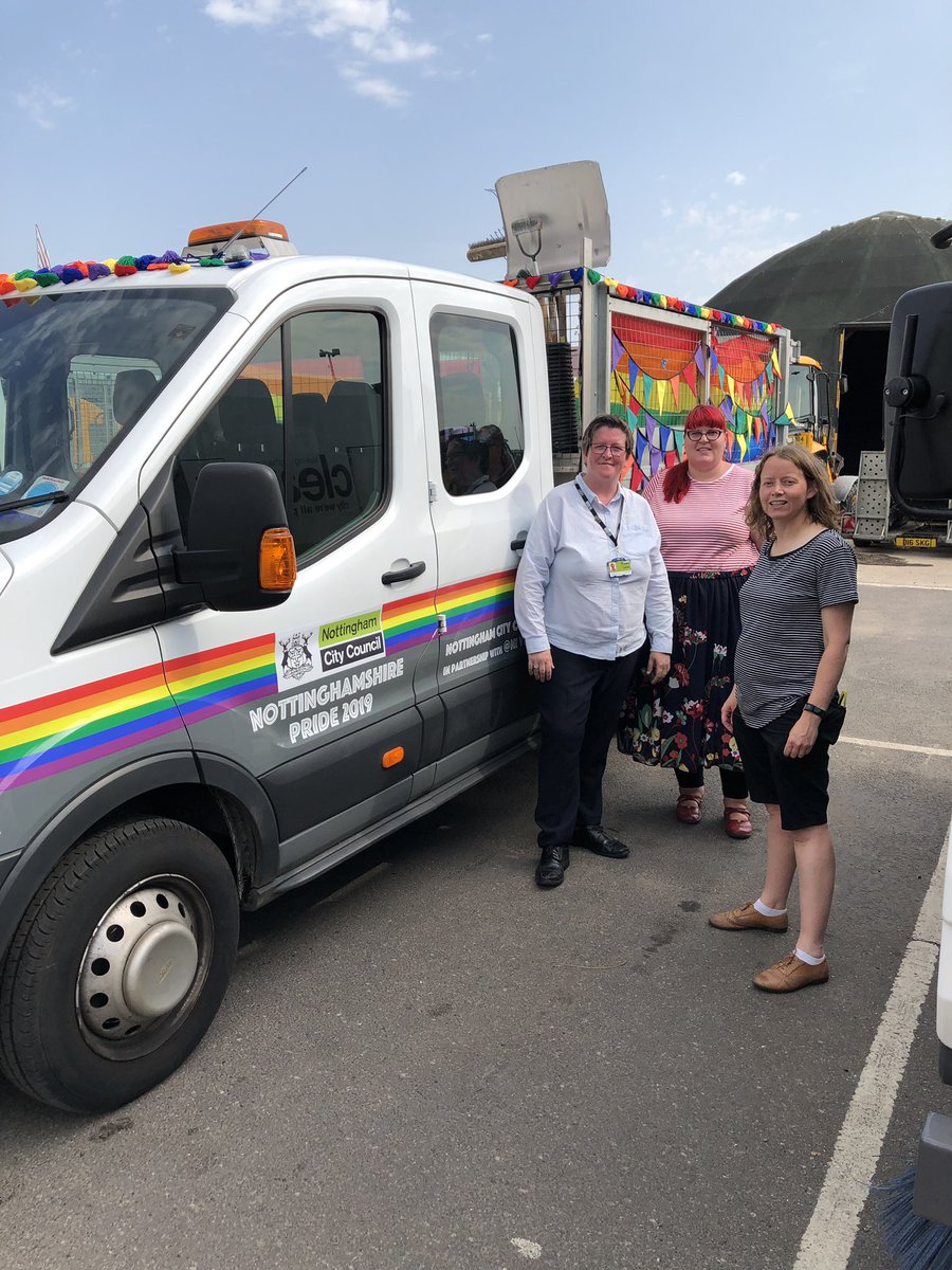 Thanks so much to @N1Visual for working in partnership with us and @Nottm_Together to create our fabulous Pride Float for this year’s @NottsPride Parade - looking hot @MyNottingham @rosey_donovan