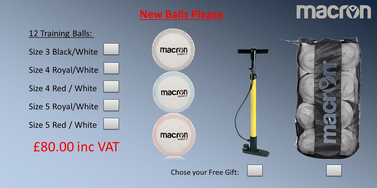 Macronstore (@macronwakefield) on Twitter photo Pre-Season Planning - New Balls Please & Free Gift
Contact: sales@macronstorewakefield.co.uk - mailchi.mp/0b12c09fc6d3/t… Pre-Season Planning - New Balls Please & Free Gift
Contact: sales@macronstorewakefield.co.uk - mailchi.mp/0b12c09fc6d3/t…