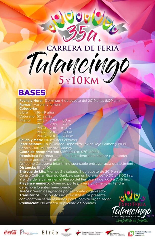 FeriaTulancingo's tweet photo. Ya estamos listos para la edición 35 de la carrera de feria de Tulancingo.

No te quedes fuera, ven y participa.
#TulancingoDeportivoySocial
#DisfrútalaEnFamilia https://t.co/WnezwEwOfq
