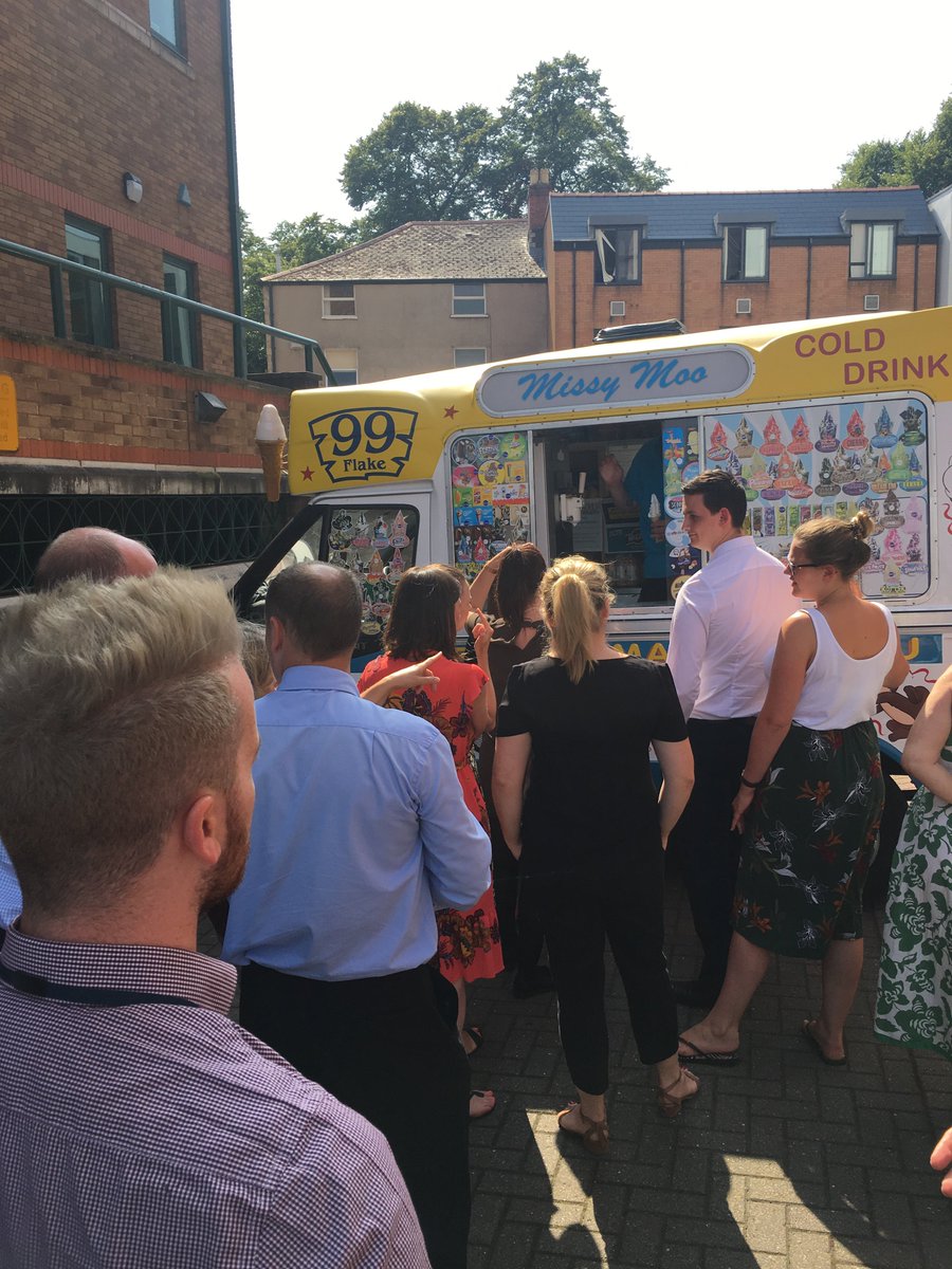 InTouchGeldards's tweet photo. Cardiff Office enjoying an afternoon treat courtesy of the Sports &amp; Social Committee #hottestdayoftheyear https://t.co/gHgtxBiv34