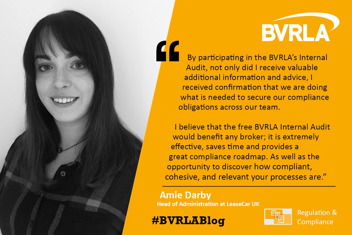 Amie Darby, Head of Administration at LeaseCar UK talks about how she found BVRLA’s Internal Audit a valuable source of information and advice, reaffirming the firm’s compliance processes. <a href="/bvrla/">The BVRLA</a> #BVRLAblog