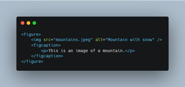 HTMLOfTheDay's tweet image. With the &amp;lt;figure&amp;gt; and &amp;lt;figcaption&amp;gt; element you can add a caption to a image. (semantically correct) #HTML #100DaysOfCode #301DaysOfCode