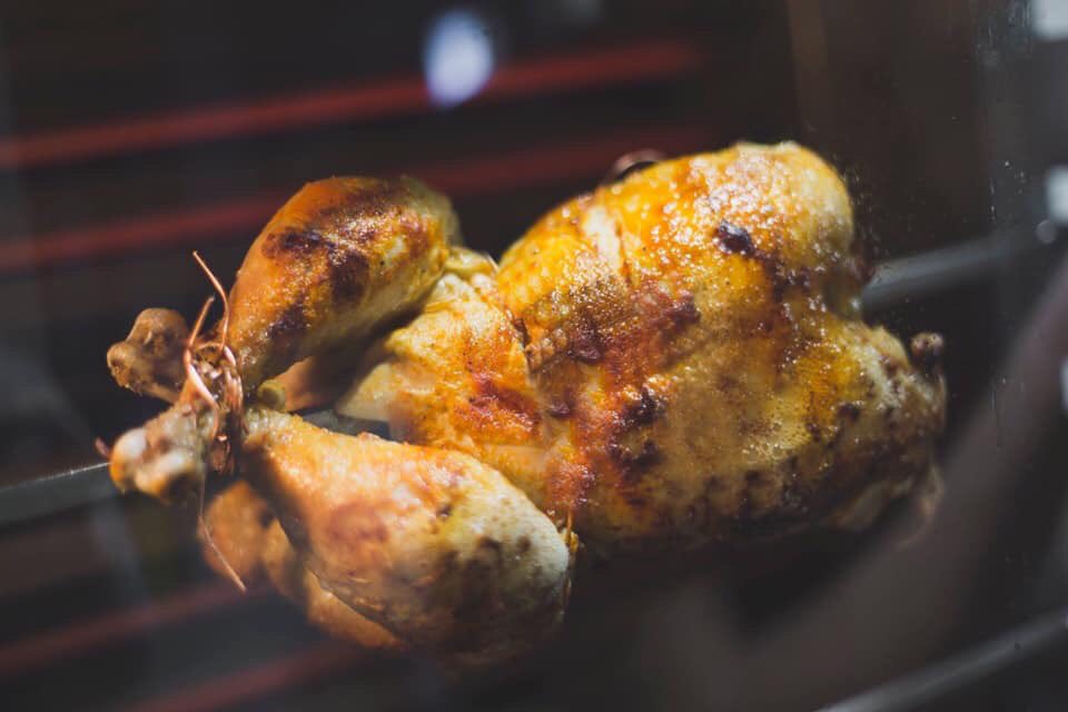 STBKommune's tweet photo. Rotisserie Maple-Brined Chickens, bringing the BBQ to you without all the hassle &amp; mess 😋

Come tuck into our whole chickens with a load of sides and enjoy the sun whilst you can! @Kommune_CH https://t.co/MQoMclOtDq