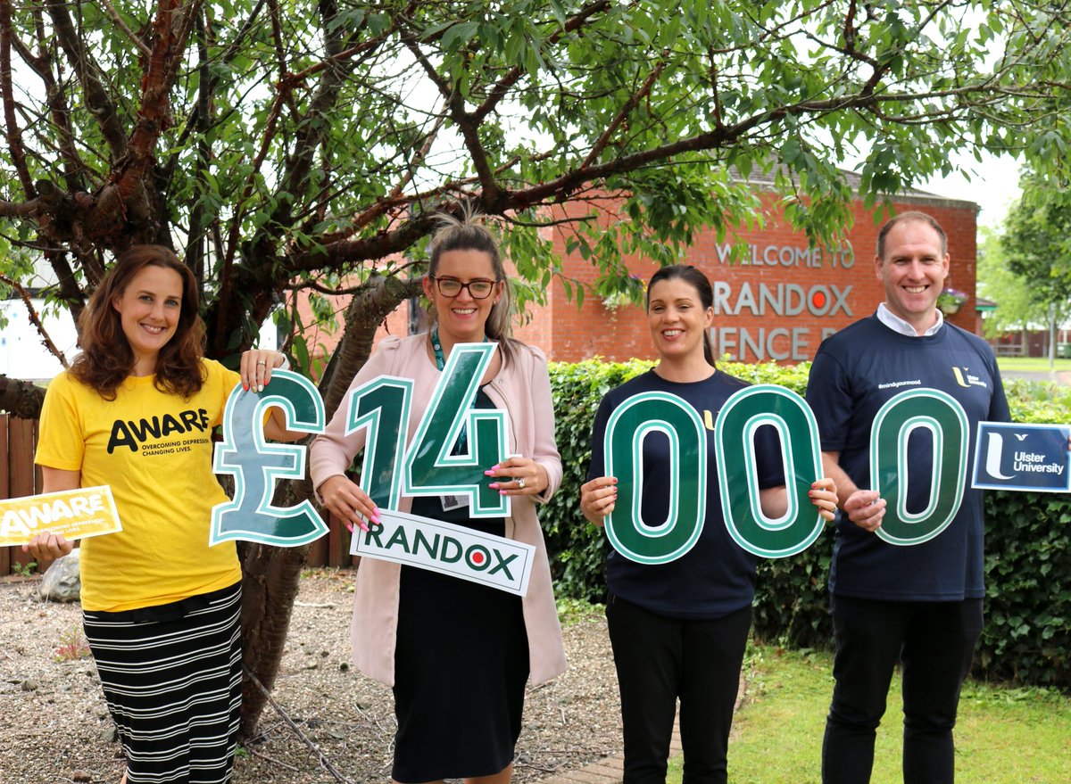 Congratulations to all Randox staff who helped to raise over £14,000 for our 2018/19 charity partners @AwareNI and <a href="/UlsterUni/">Ulster University</a>'s #MindYourMood.

#WeAreRandox

randox.com/randox-staff-r…