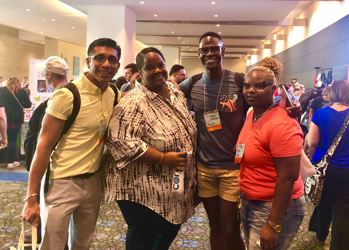 DrQueerness's tweet photo. We are attending the #Transwellness Conference in Philadelphia. 😍 My team is the best.
#AYC #queerteam #POCclinicians #black&brown #psychotherapist
#PTWC2019 #Transjoy #TransPHL
@FatFlyBrilliant @LGBTQtherapist https://t.co/ge73sqBujx