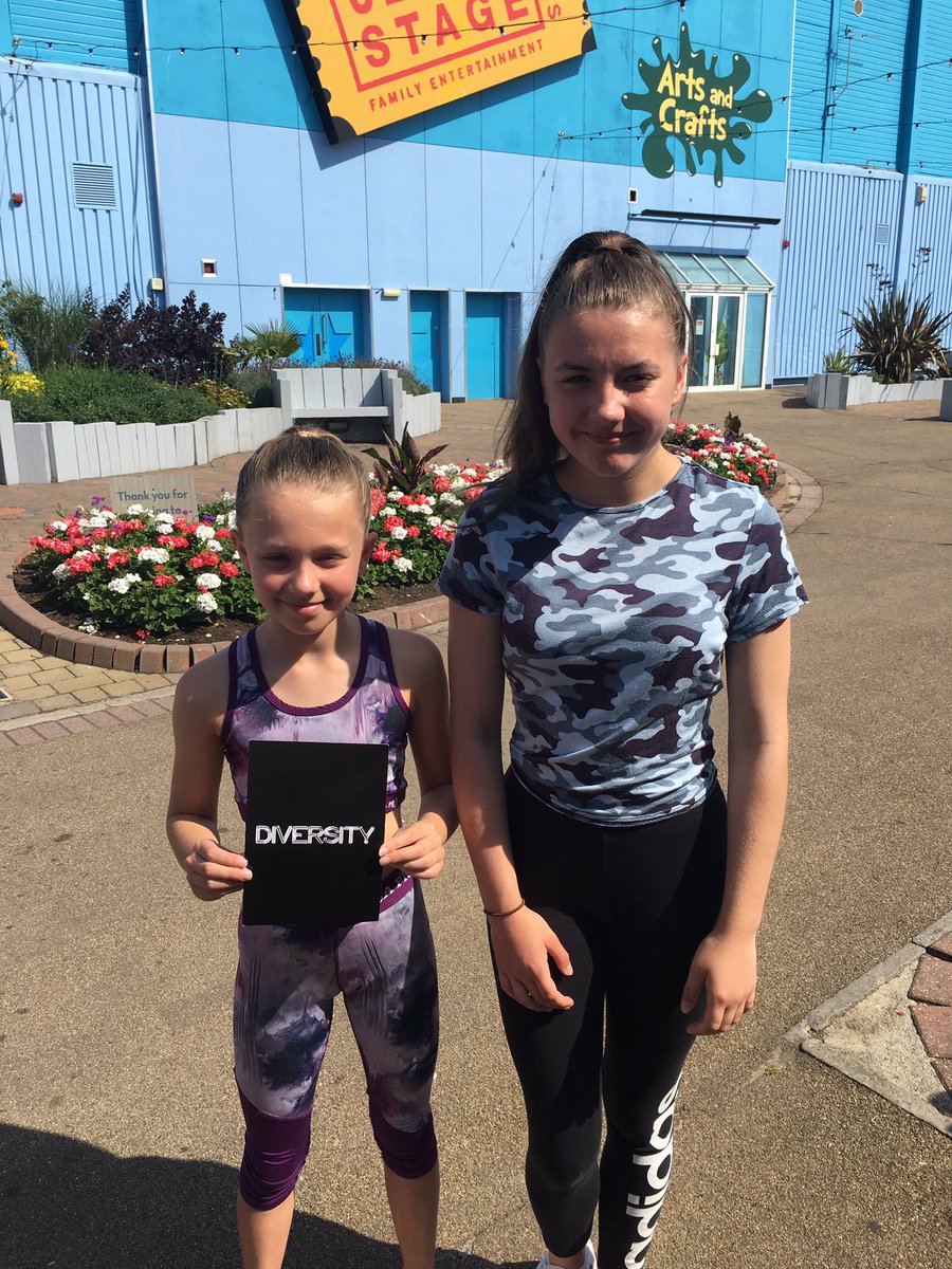 sarawoz's tweet photo. Dance academy complete now bring on the show before these two burst with excitement🤩🤩🤩#diversitybutlins https://t.co/27uegJNf6T