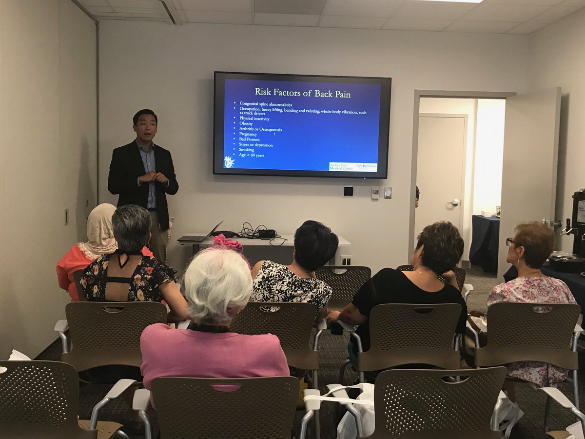 JCMedCenter's tweet image. JCMC held a free orthopedic seminar on back pain presented by Dr. Li Sun, Orthopedic Surgeon. Learn more about back pain and other solutions offered by The Orthopedic Institute at rwjbh.org/ortho or call 1-844-63-0RTHO. 

#JCMCOrtho #YouNewAndImproved #BackPainSolution