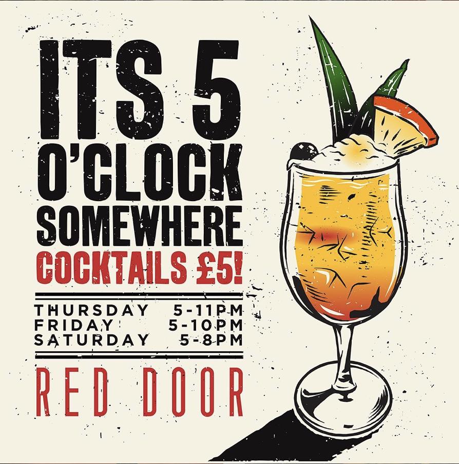 We'll be serving all your favourite cocktails for just £5! Who's joining us? 

reddoor.uk.com