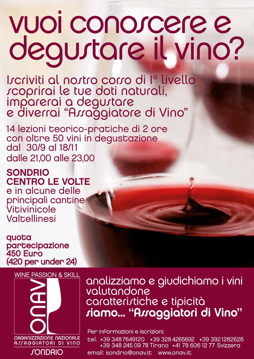ONAVSONDRIO's tweet photo. si parte, nuova "avventura", #corso #onav #assaggiatore #vino, aperte le iscrizioni!! https://t.co/2onzQc2eam https://t.co/CfLggLBA7d