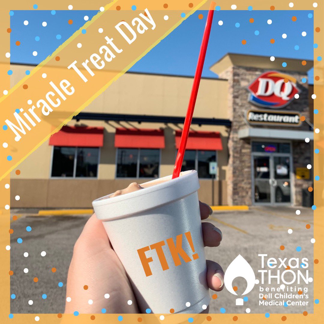 Happy Miracle Treat Day! 🍦

Stop by Dairy Queen and order a Blizzard to benefit your local Children’s Miracle Network Hospital.

Make sure to like, comment and share this post so we can win up to $5,000 for Dell Children’s Medical Center!

#MiracleTreatDay #DM4MiracleTreatDay