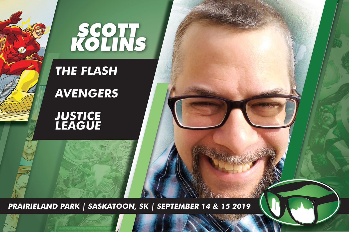PopConYXE's tweet photo. Award winning #comicbook creator @ScottKolins is coming to #SaskExpo #YXE. Known for his work on #TheFlash, #TheAvengers, #JusticeLeague, #Adam3, #SolomonGrundy, #CitizenCold, #Superman-#Batman, #JSA, Legends of the #DarkKnight and more. Bio and tickets: https://t.co/sBHaxQNwz1 https://t.co/sO0tjlKhJF