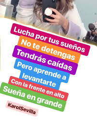 loveskarol90's tweet photo. @karolsevilla exacto hay que luchar por lo que uno  quiere y no dejar que nadie mas le impida soñar es como dice una frase tuya 
esta es la frase https://t.co/61ztVG4p2D