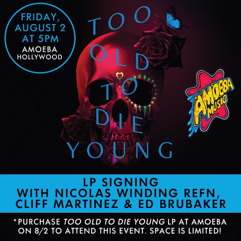 To celebrate the release of the soundtrack to #TOTDY on vinyl, 
@nicolaswr, Cliff Martinez and Ed Brubaker will be signing copies of the LP at Amoeba Hollywood on Friday, August 2 at 5 p.m. Purchase your copy in-store that day to receive a ticket to attend the signing.