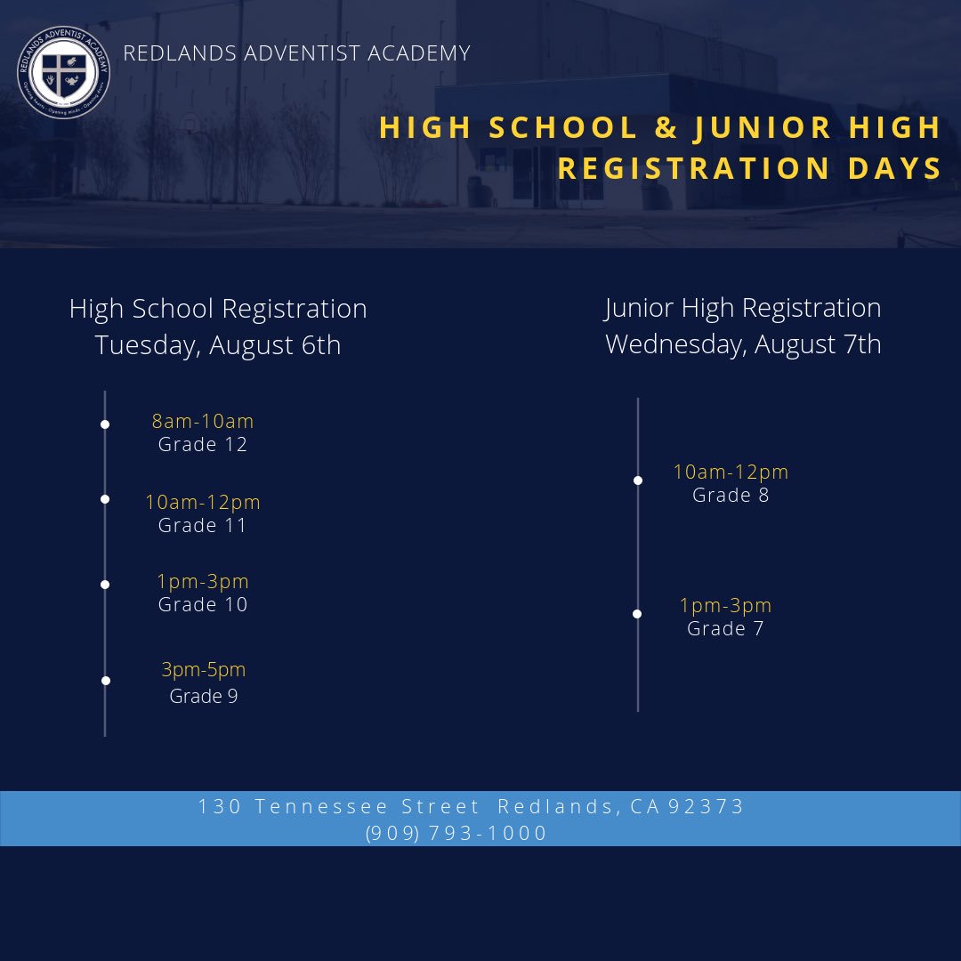 Redlands Adventist Academy on Twitter "High School and Junior High