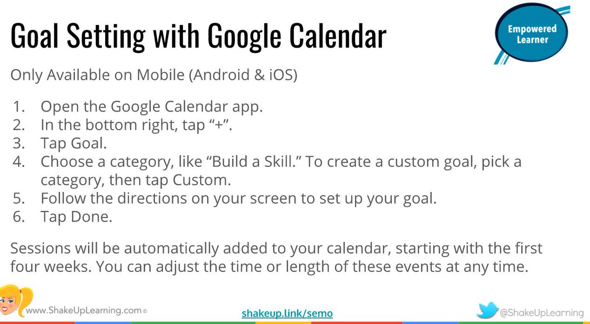 SteinbrinkLaura's tweet photo. Yes! @ShakeUpLearning is sharing the value of goal setting within the @ISTE standards. Guess what? Goal setting is a powerful #SEL strategy too! Navy SEALS use it in their emotional skills training, & it's in my Train Like A Navy Seal program too! Check it out, #edtechacademy ! https://t.co/WOOMRvVPSj