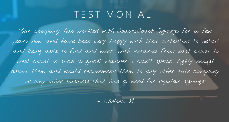 c2csignings's tweet photo. TESTIMONIAL
"Our company has worked with Coast2Coast Signings for a few years now and have been very happy with their attention to detail and being able to find and work with notaries from east coast to the west coast in such a quick manner."
- Chelsea R.
#publicnotary #socalsign https://t.co/qLjETuI7rr
