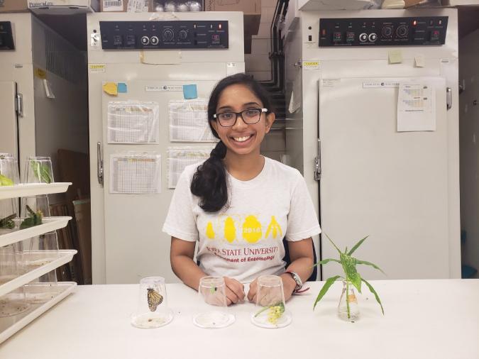 IowaStateUNews's tweet photo. "#Science is for everyone."

Niranjana Krishnan, an ISU Ph.D. student studying pesticide risks for #monarchbutterflies, recently attended ComSciCon, a prestigious workshop on communicating complex scientific concepts. 

https://t.co/dbGnIUF1eN https://t.co/DoyYm3Schr
