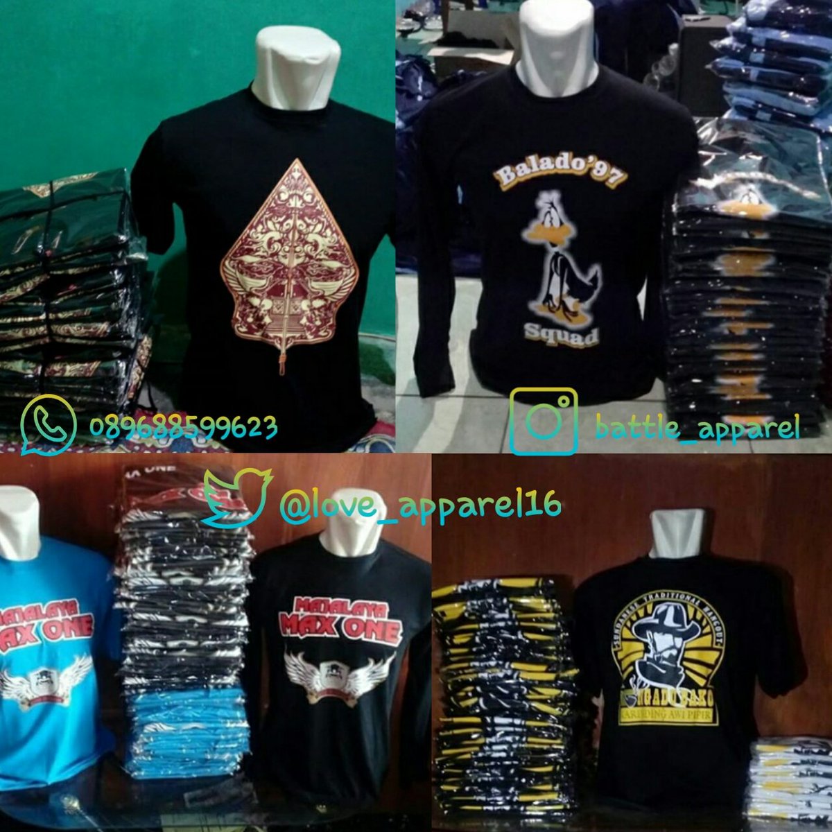 love_apparel16's tweet photo. BATTLE LOVE APPAREL { part 30}
info order ...
Sms / WA : 089688599623
TERIMA kasih banyak atas kepercayaan dan kerjasama nya 🙏
#Clothing #Garment #Konveksi #KonveksiKaos #Vendorkonveksi #BikinKaos #TempatBikinKaos #Kaos #oblong #reglan #polo #Bandung #hits #juara https://t.co/9iolxvzwpT