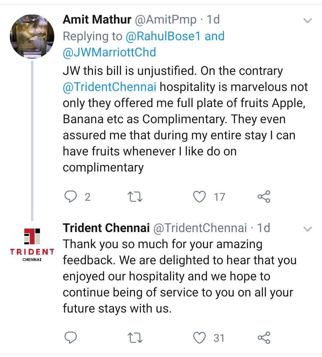 gleebadotin's tweet photo. #TrendWatch 
While #RahulBose created Twitter Hulchul and is now being made popular with #RahulBoseMoment, @TridentChennai did some wonderful #momentsmarketing.... Question is, who is @AmitPmp?

#advertising #MarketingDigital https://t.co/pGrWaNidXC