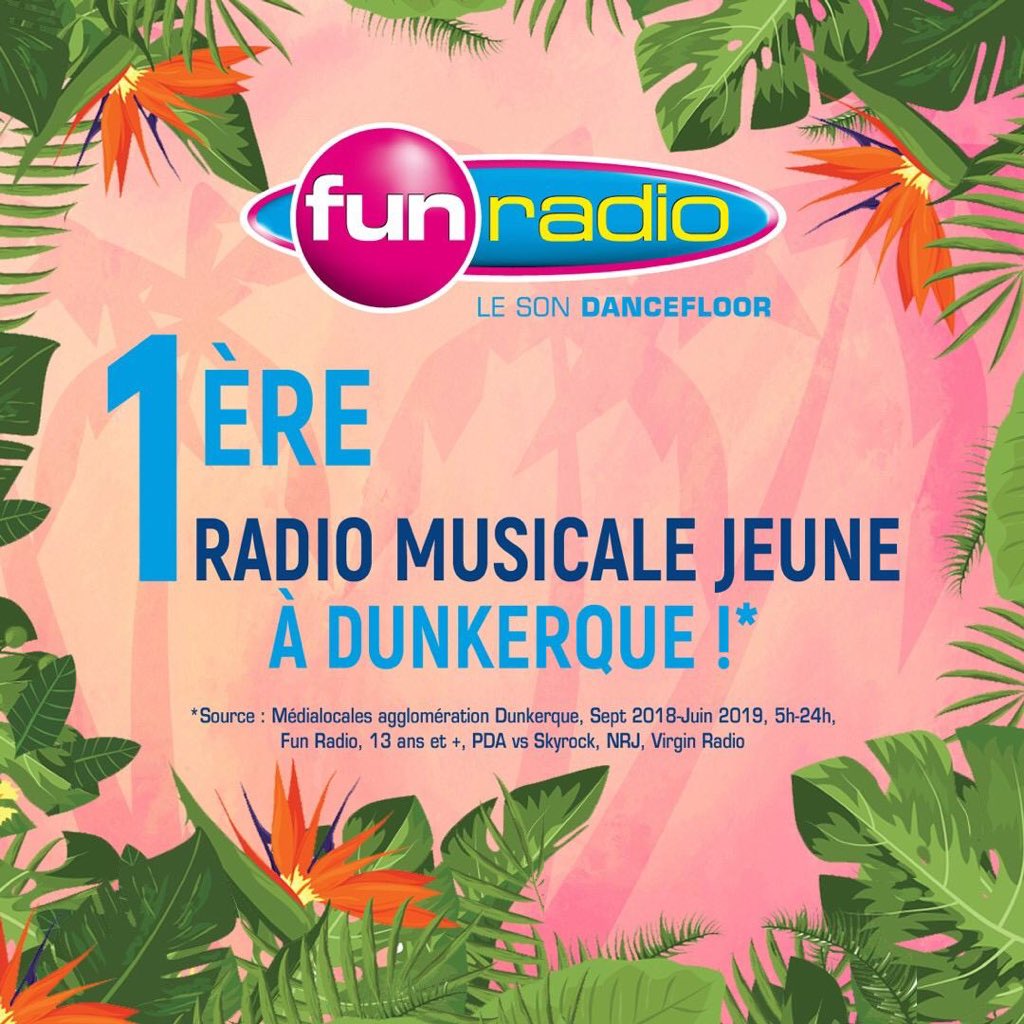 funradio_fr's tweet photo. 🌈 #FunDadio est la 1ere radio musicale jeune à Dunkerque 💥 https://t.co/bfmg2jlnRW