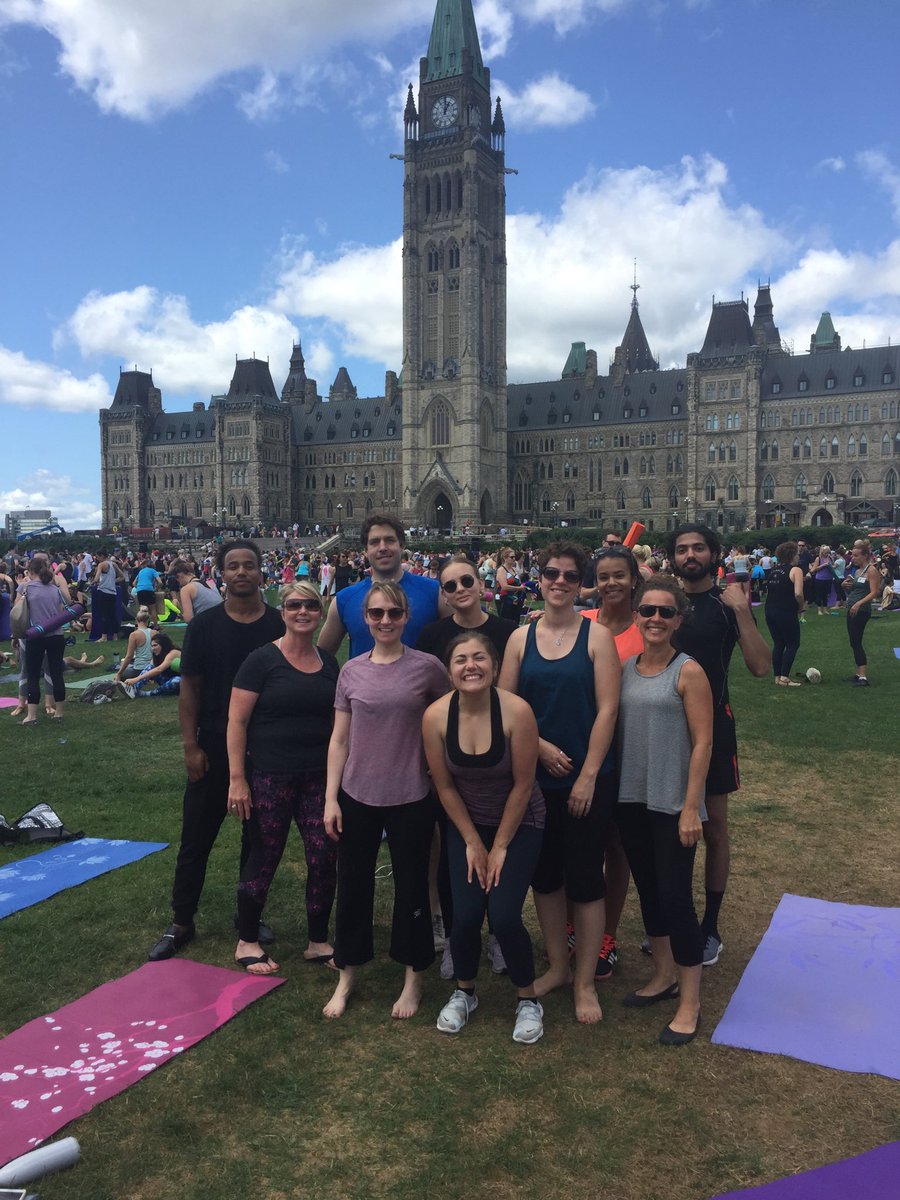 BownChristine's tweet photo. Yesterday was a great day for #yogaonthehill. Was happy to participate with co-workers from #TeamCEAA You rock! https://t.co/2Vqyw9g79g