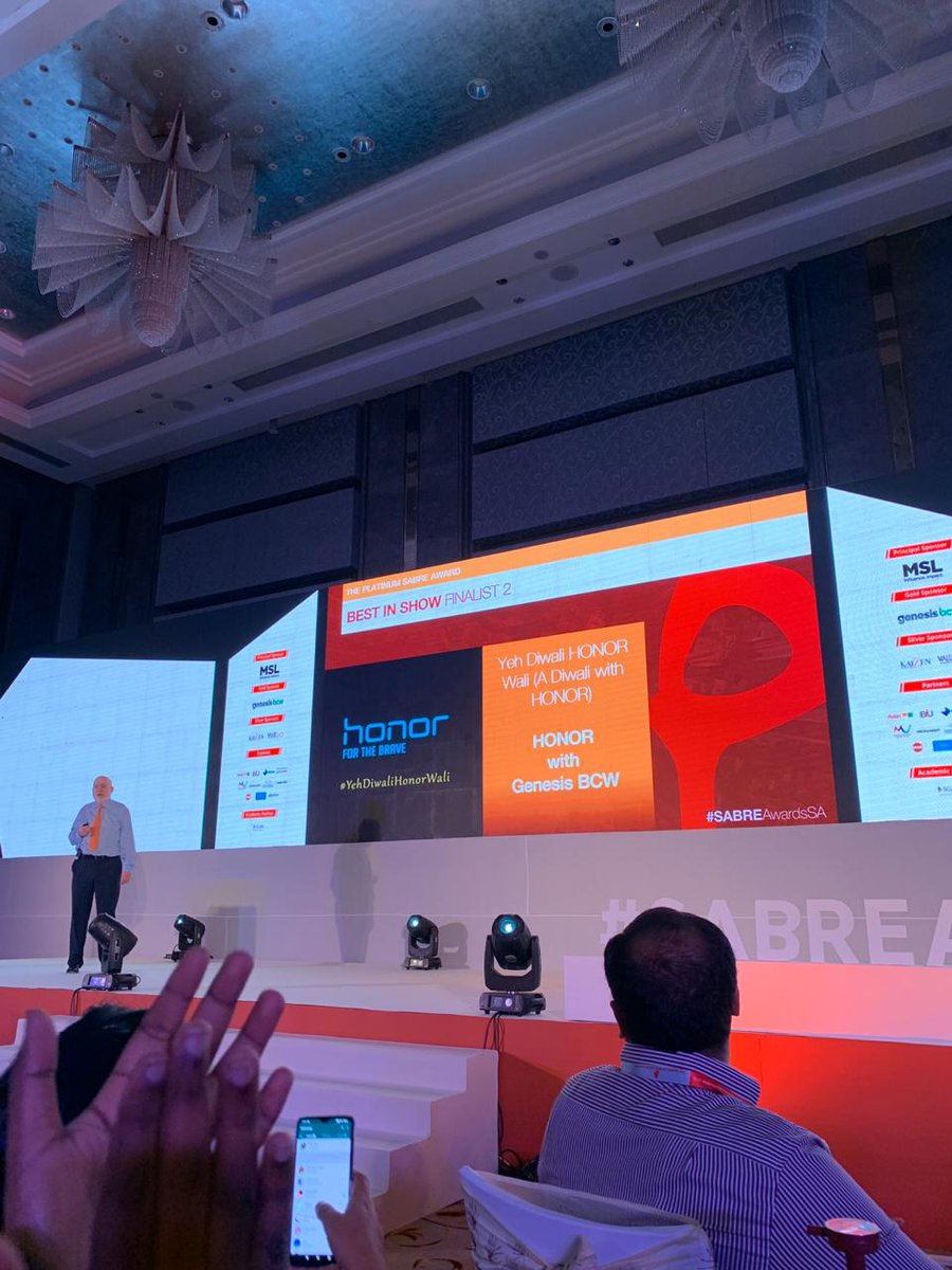 A big shout out to team Honor for the campaign Yeh Diwali HONOR Wali’ (A Diwali with HONOR) ranked as Platinum Best in Show no 2 at #SABREAwardsSA