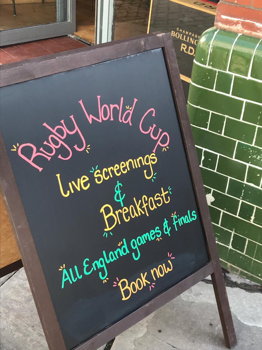 StonyStreet's tweet photo. Avoid a scrum and book now for a table to watch the Rugby World Cup! We’ll be doing #livescreenings & #breakfast 🏉🥐🍳☕️ #rugbyworldcup2019 #rugby #frome @rugbyworldcup @bathrugby @EnglandRugby https://t.co/5FRQOoHfAe