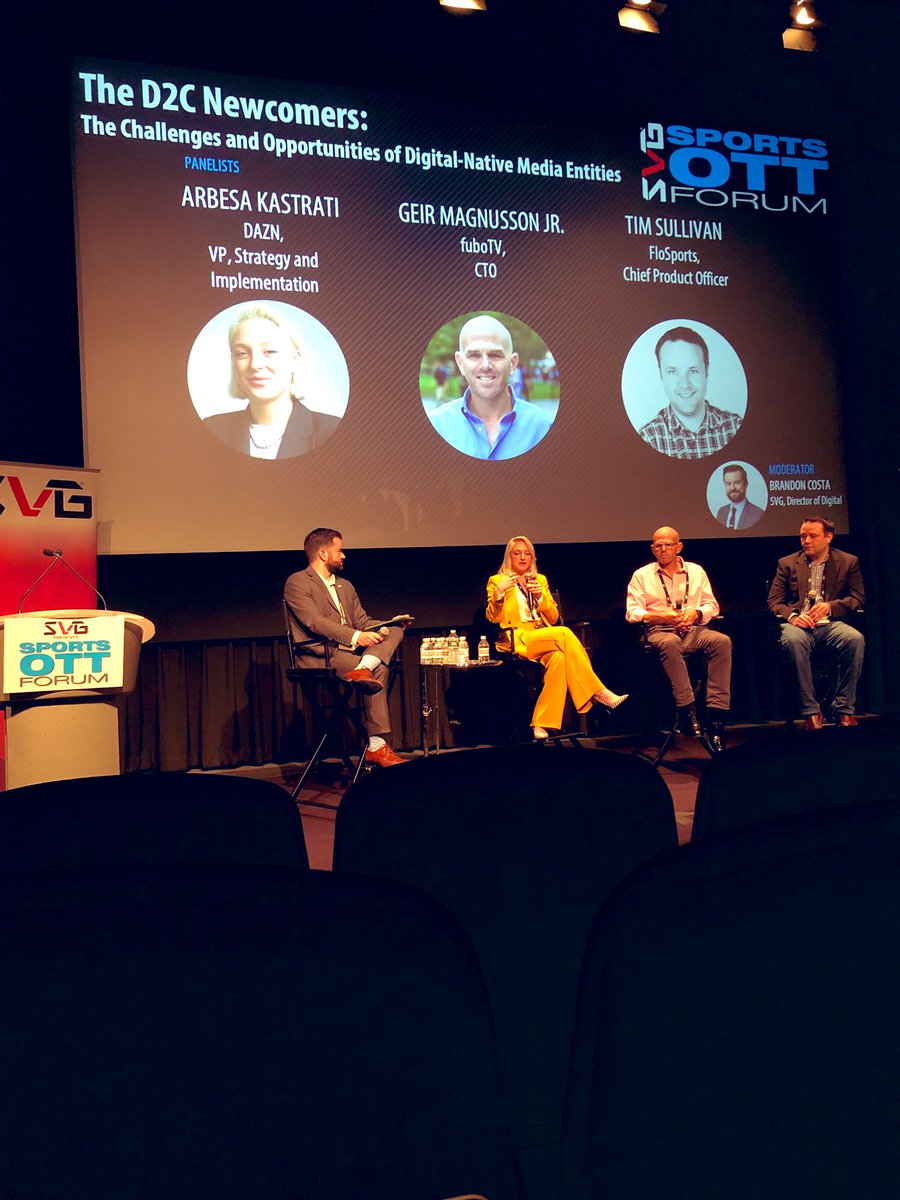 dockerywalker's tweet photo. Listening to the latest on the D2C OTT space at the @sportsvideo OTT Forum #sportstech #OTT #media #sports https://t.co/nBpS4jYMOr