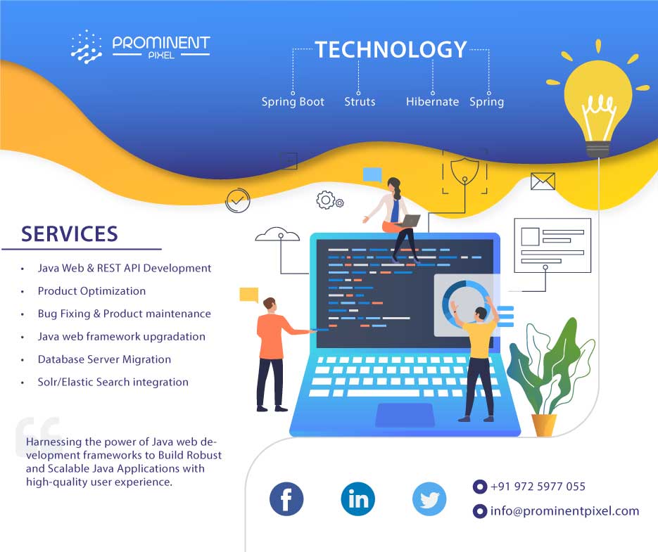 dzjava's tweet image. Prominent Pixel has been harnessing the power of Java web development to the core managing open source Java-based systems all over the globe.
Visit our site prominentpixel.com or email us on:info@prominentpixel.com