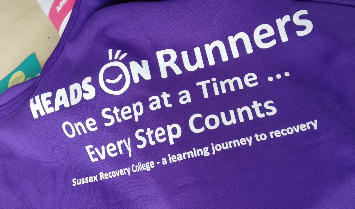 Thank you <a href="/AndyLordpt/">Andy Lord</a> for bringing our <a href="/SusRecColl/">Sussex Recovery College</a> running vests over