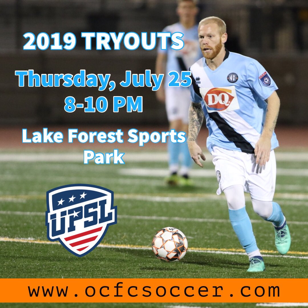 ocfcsoccer's tweet photo. #OCFC2 will be holding a one day tryout tonight at Lake Forest Sports Park from 8-10 pm. We will be playing in the @UPSLsoccer 2019 Pro Premier Fall Season. For more information visit our website
https://t.co/poGVzuWKyC https://t.co/3wfZfVTRJ1