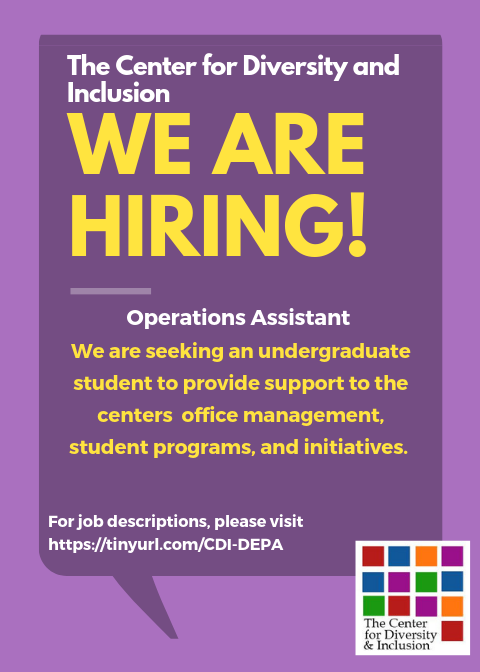 auCDI's tweet photo. #NewJobPosting 

Are you an undergraduate student passionate about social justice, identity development, and multiculturalism? 

Consider applying to join the #CDIFAM as our Operations Assistant 

More information: (link: https://t.co/1Q1sK1QfZS) 
#AU23 #AU22 #AU21 https://t.co/tPgssgiv7l