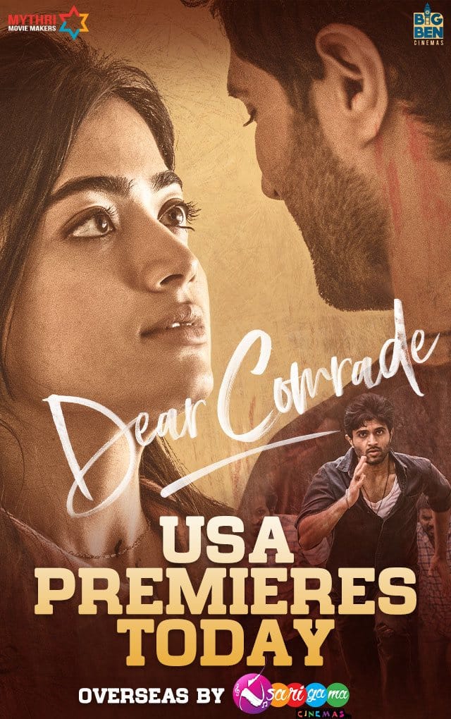 DeccanDelight's tweet photo. Few More Hours for the Overseas Premieres of #DearComrade
Overseas Release by @sarigamacinemas
$153245 - 159 locations @ 9.30AM PST.
@TheDeverakonda @iamRashmika MythriOfficial @bharatkamma @justin_tunes @YashBigBen @LahariMusic @sarigamacinemas
#DearComradeTomorrow https://t.co/Xf1InJPL78