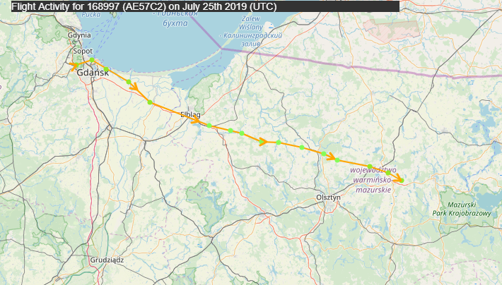 5472_nde's tweet photo. As predicted, FLUFF59 now operating over the #Baltics  surveilling #Kaliningrad Oblast - in the same approximate area is #UNavy P8A Poseidon serial 168997 another #ISR platform. 1702z https://t.co/dLnUZvEDwJ
