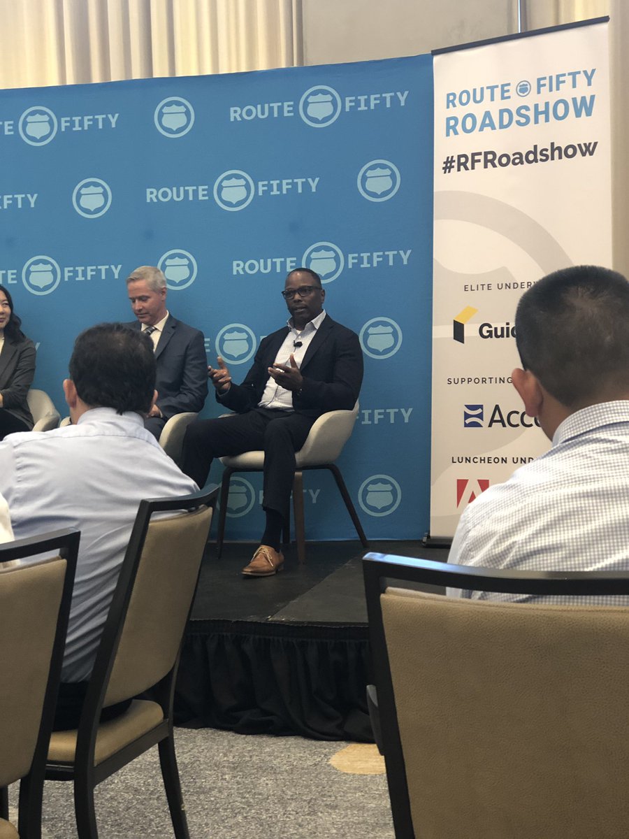 OpenCitiesInc's tweet photo. Andrew Peterson of @Oakland talks about putting users first to meet digital needs. User testing and understanding their world is a priority! #RFRoadshow https://t.co/7SvBYjxCAc
