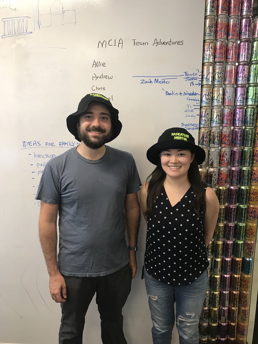 HackandLearn13's tweet image. Two of our #hackandlearn13 mentors are here to assist with all your hacking needs (and to wear great hats)