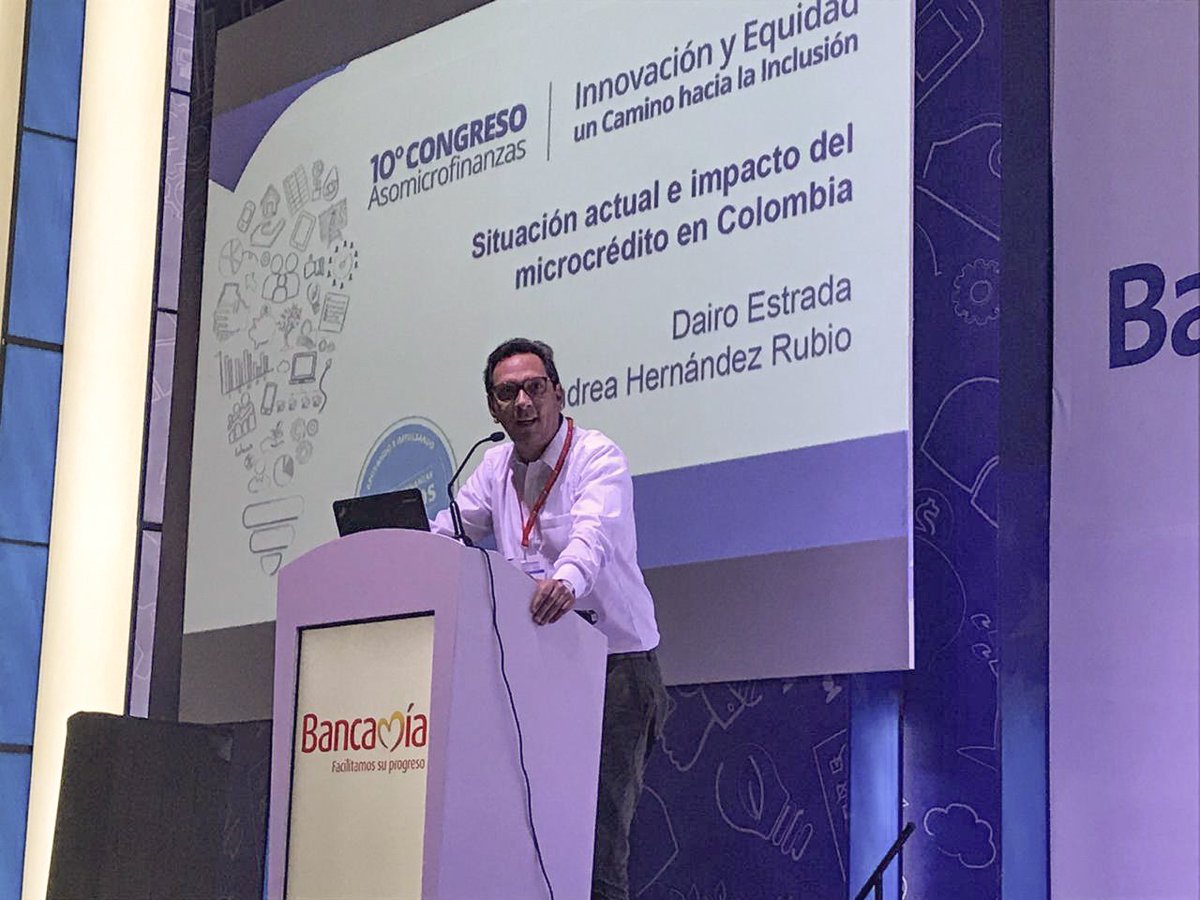 Finagro's tweet photo. A esta hora @DairoEstrada lleva a cabo el Lanzamiento del Libro «Situación Actual e Impacto del Microcrédito en Colombia», resultado de una agenda de investigación del Banco de la República en asocio con Asomicrofinanzas y 15 de sus entidades agremiadas #CongresoAsomicrofinanzas https://t.co/8jOTNHwCSj