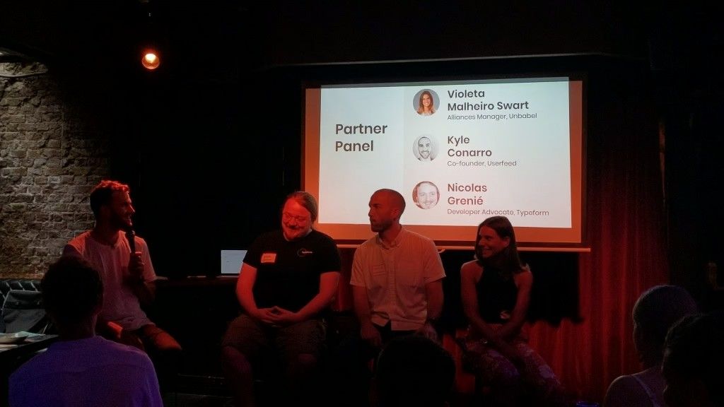 Great insights on shipping successful apps from our "Building on Intercom" panel speakers: <a href="/picsoung/">Nicolas Grenié</a> of <a href="/typeform/">Typeform</a>, <a href="/conarro/">Kyle Conarro 🦋 @conarro.com</a> of <a href="/Userfeedio/">Userfeed</a>, and Violeta Malheiro Swart of <a href="/Unbabel/">Unbabel</a>. More than 70% of customers are using apps each week to do their work more efficiently! 💪