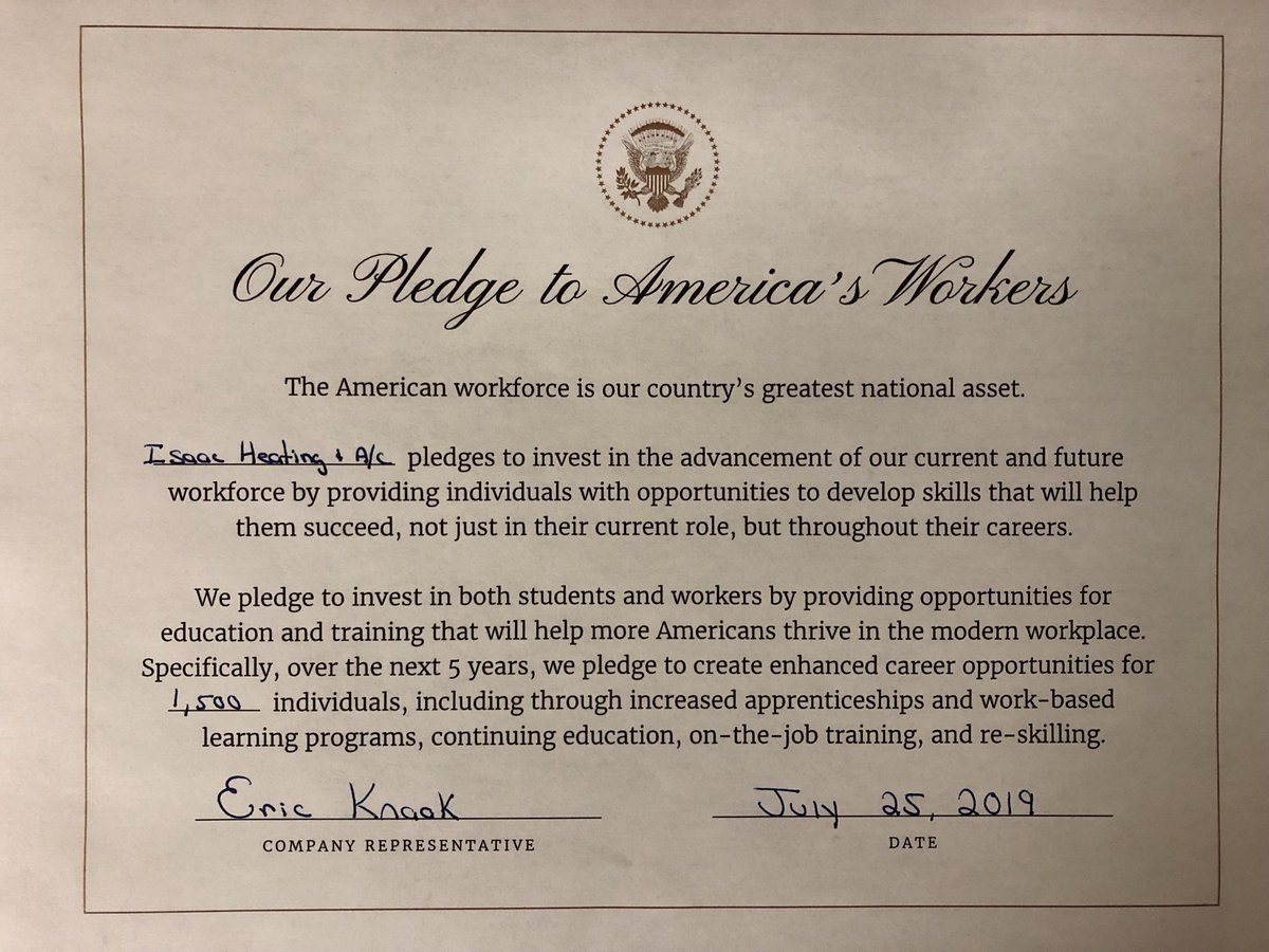 accausa's tweet image. ACCA has taken the Pledge to America’s Workers. We will be at the @WhiteHouse today at 3:30pm. acca.org/news/release/a…