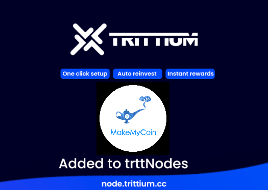 Nodestrtt's tweet photo. Welcome to the @makemycoin community to the #trttNodes platform!!!. With only €10, you can invest now in $MMCO at https://t.co/dVzyCoz1Il  or deploy a #MakeMyCoin cold node for just 0.49 €/Month. https://t.co/WD8JofLf3N