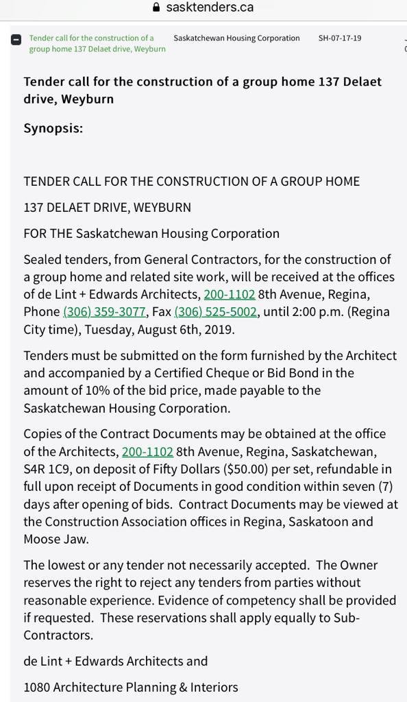ryanmeili's tweet photo. It’s great to see this Weyburn group home moving to the next stage. Thanks to everyone who spoke out to ensure Saskatchewan is a welcoming place for people with disabilities. https://t.co/P5iS1cmAH4