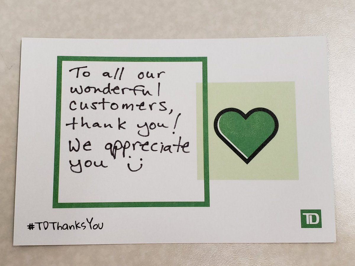 Happy customer appreciation day! #TD #customerappreciationday