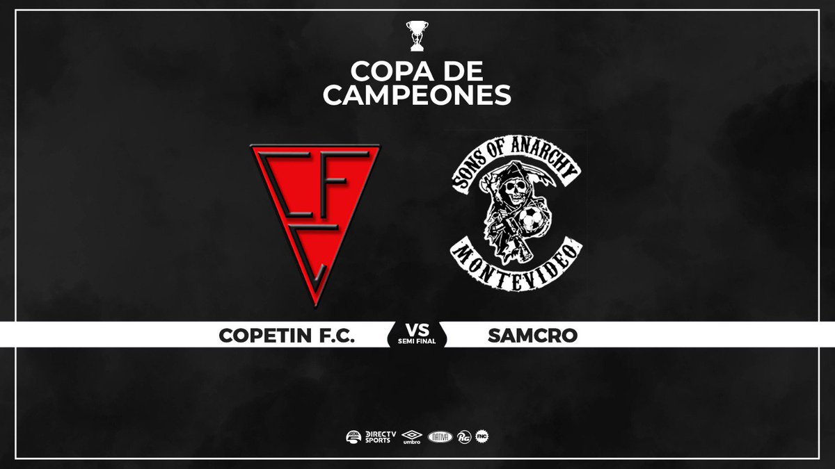 #CampeonesMVD 🏆

La revelación del campeonato, <a href="/CCopetin/">COPETIN F.C</a> va por seguir haciendo historia y acercarse aún más a la gloria. Enfrente estará el vigente bicampeón <a href="/Samcro_FC/">𝐒𝐀𝐌𝐂𝐑𝐎</a> , que va con todo por el Tri. 
#ModoMVD
#CampeonesMVD🏆