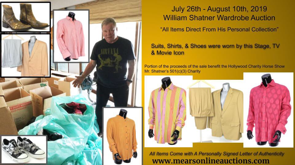 William Shatner On Twitter I Have A Wardrobe Auction Starting