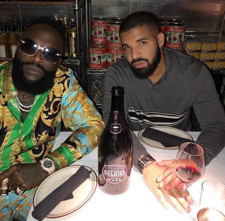 DailyRapFacts's tweet image. Rick Ross &amp;amp; Drake are dropping a new collab at midnight titled ‘Gold Roses’