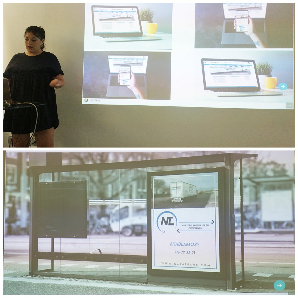 NettDigital's tweet photo. Variedad de temas entran en los #Proyecto360 #MasterMPD desde transportes con @soymicaelaa su proyecto #NayatransLogistica 🚚 pasando por medioambiente de la mano de @callizodevictor con #Biocalderas 🍃 y @PedroGarcaIbaez dando el toque más dulce con  @Lacasaytu 🍫#BecaTALENTic https://t.co/rEiQLJ8oFv